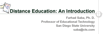 Distance Education: An Introduction